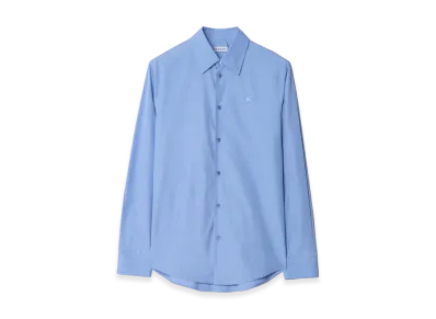 Burberry Regular Fit Cotton Poplin Shirt "Cornflower Blue"