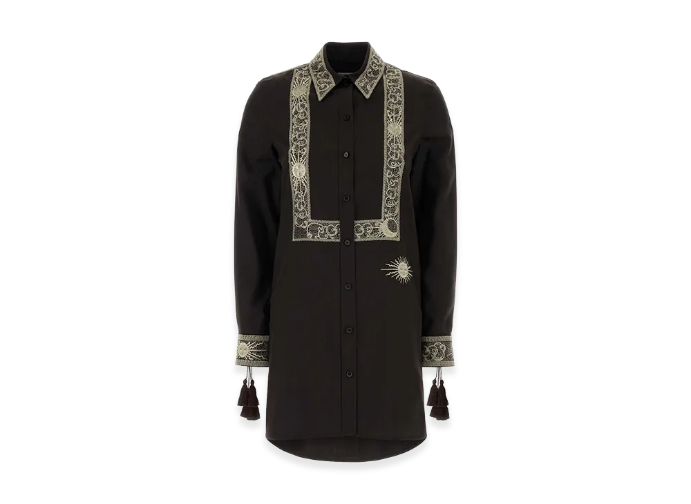 Burberry Women's Silk Shirt Dress "Brown/Chocolate"