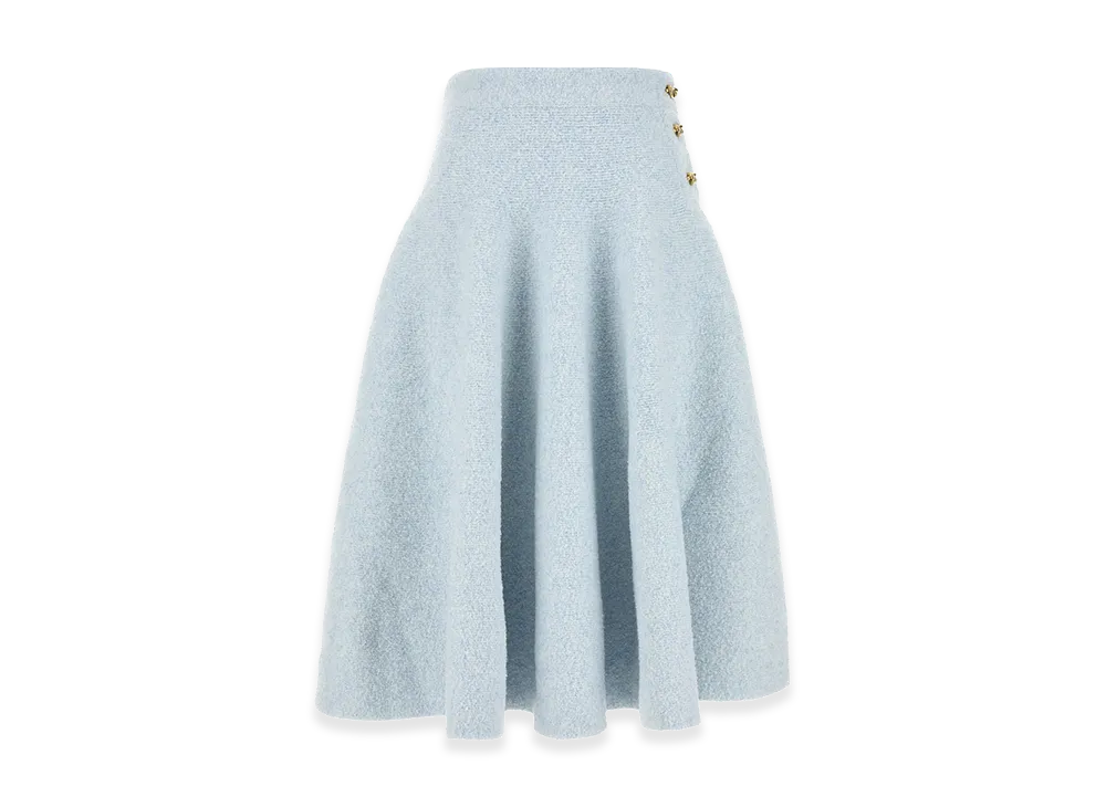Bottega Veneta Women's Pastel Stretch Cotton Blend Skirt "Pastel Light Blue"