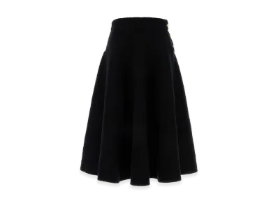 Bottega Veneta Women's Stretch Cotton Blend Skirt "Black"