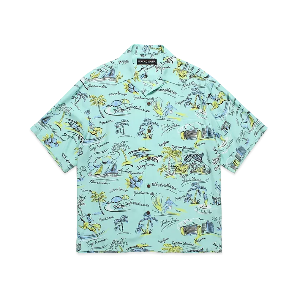 WACKO MARIA Hawaiian Shirt "Mint"
