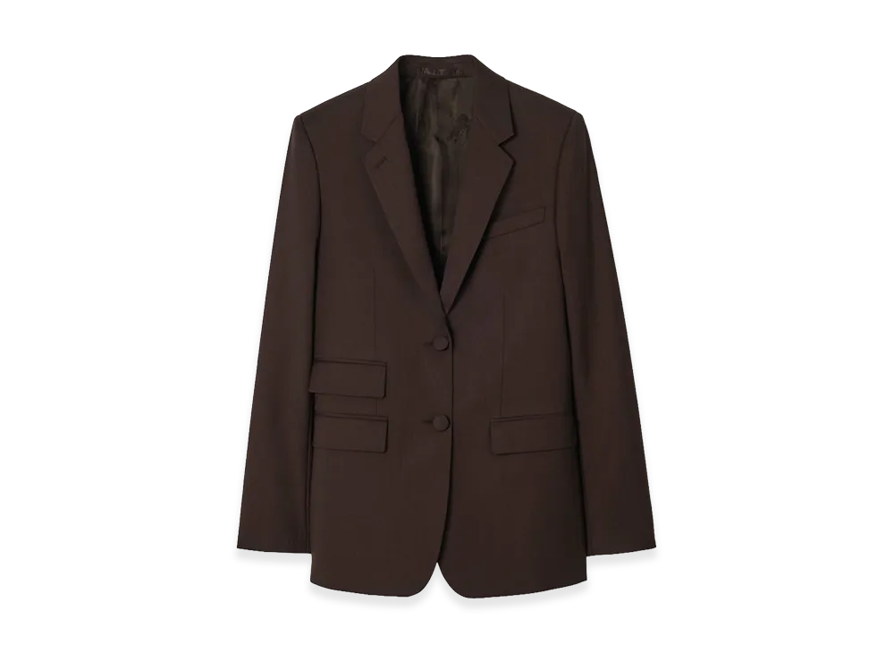 Burberry Women's Wool Tailored Jacket "Carbon Brown"