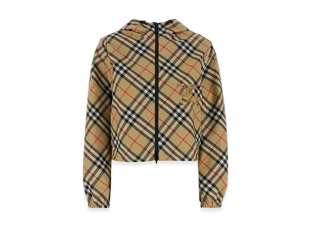 Burberry Women's Embroidered Twill Reversible Jacket "Beige"