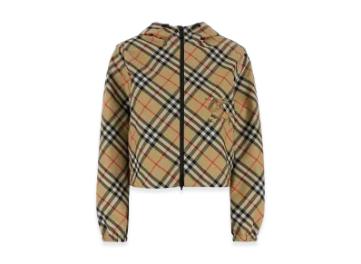 Burberry Women's Embroidered Twill Reversible Jacket "Beige"