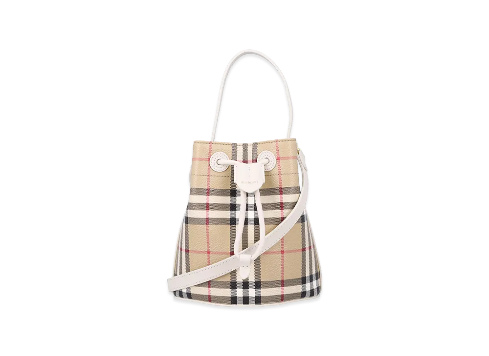 Burberry Women's Printed Canvas Bucket Bag "Beige"