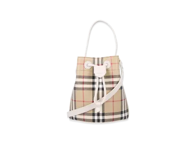Burberry Women's Printed Canvas Bucket Bag "Beige"