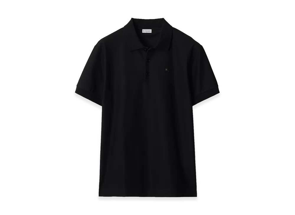 Burberry Metal EKD Cotton Polo Shirt "Black"