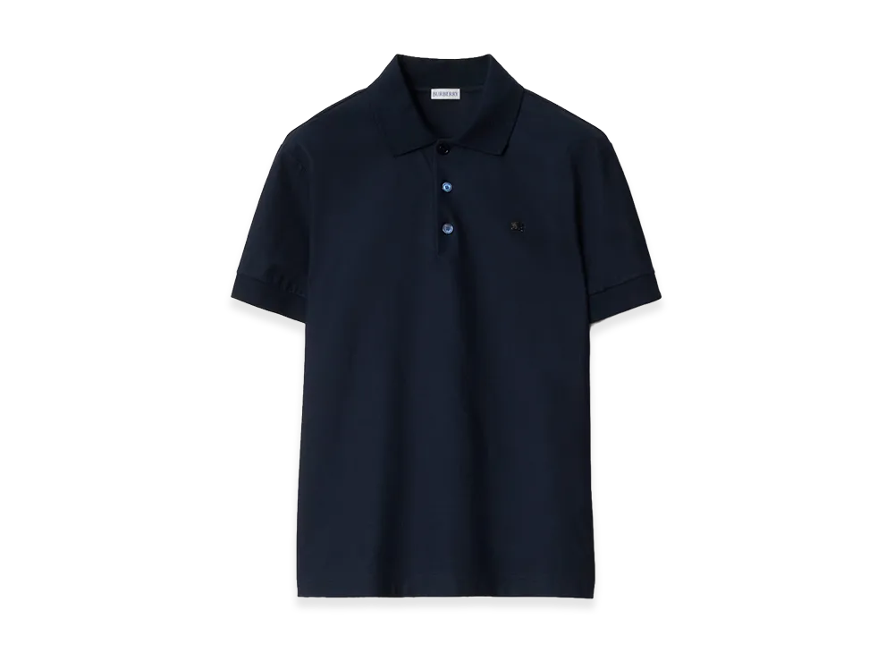 Burberry Metal EKD Cotton Polo Shirt "Navy"