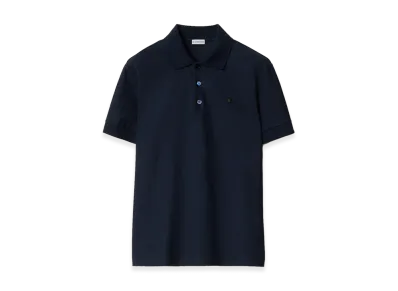 Burberry Metal EKD Cotton Polo Shirt "Navy"