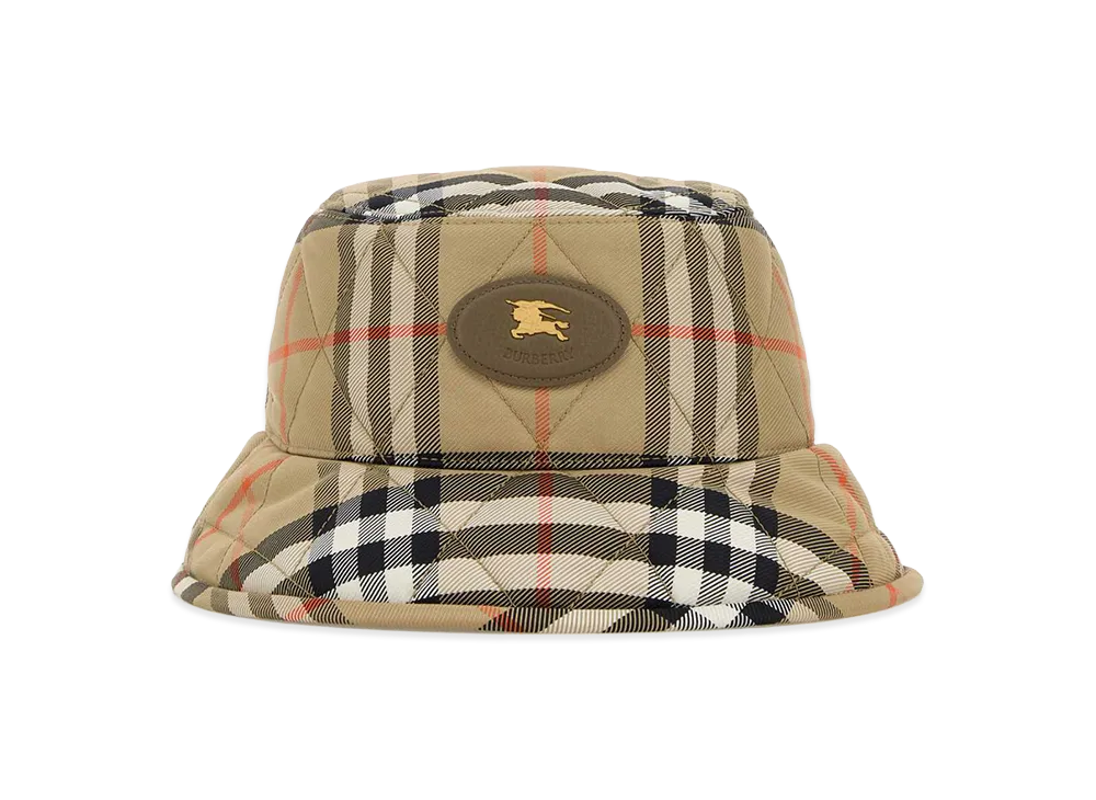 Burberry Women's Embroidered Nylon Bucket Hat "Beige"