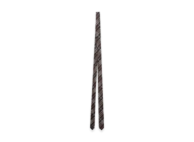 Burberry Skinny Check Silk Tie "Sandstone Beige"