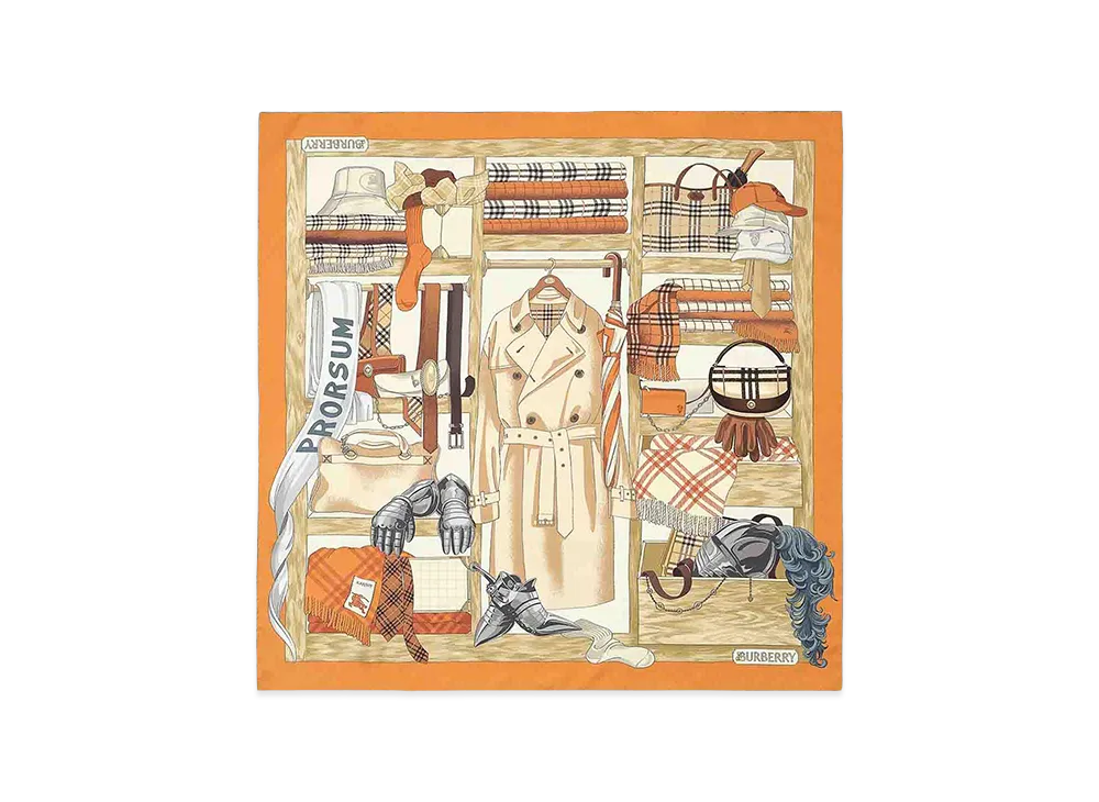 Burberry Women's Wardrobe Scarf "Orange"