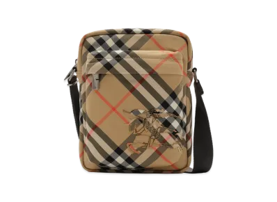 Burberry Check North South Crossbody Bag "Sand Beige"