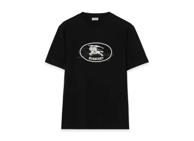 Burberry Knight Stamp Cotton Tee "Black"
