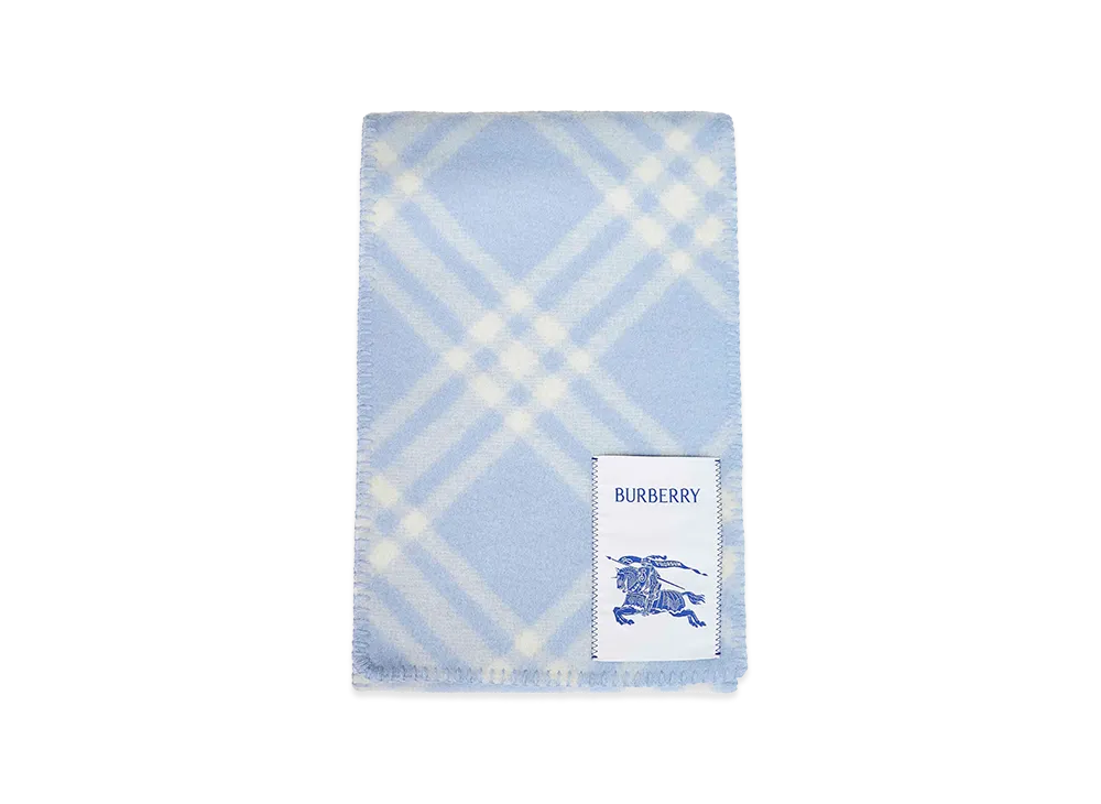 Burberry Embroidered Wool Scarf "Checked"