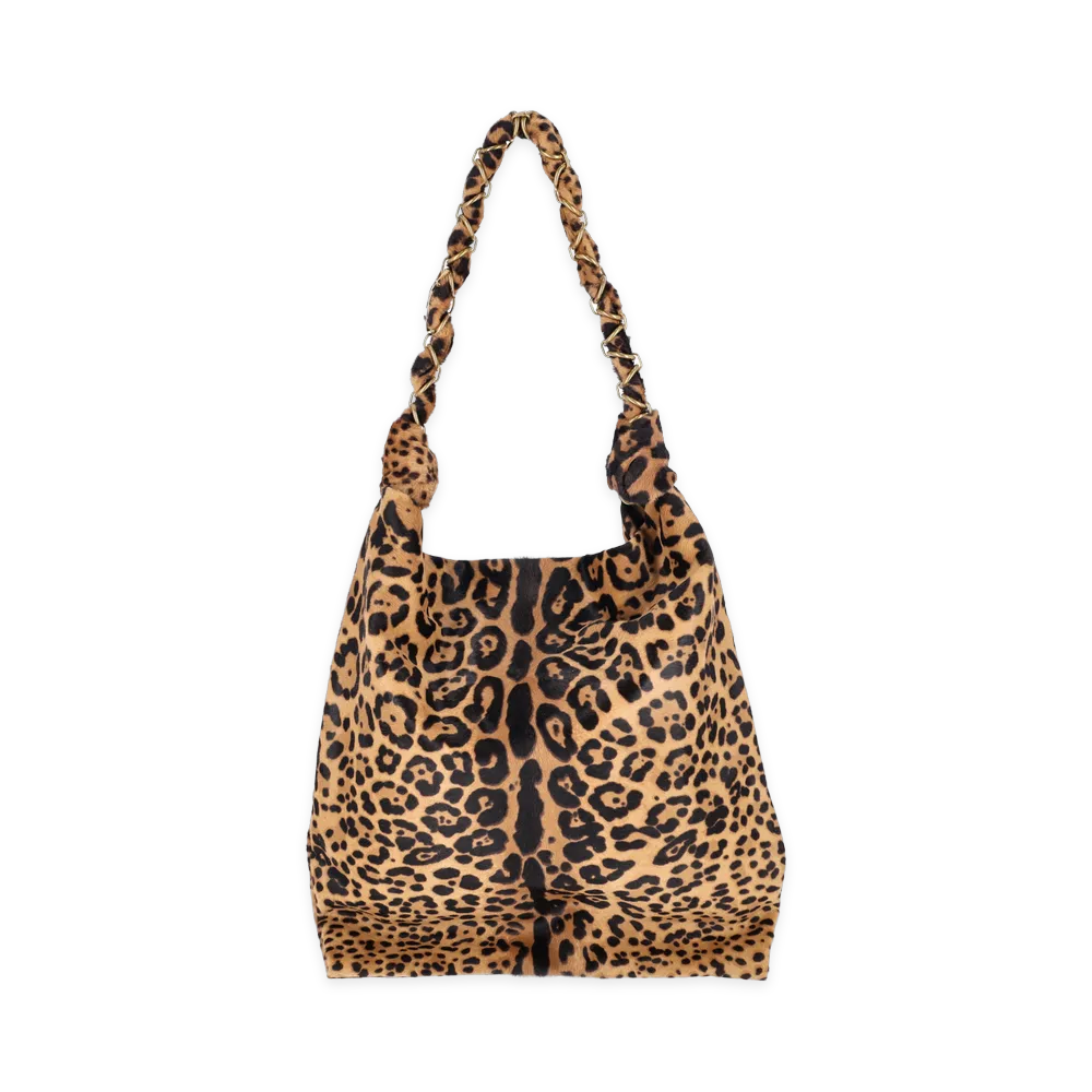 Saint Laurent Women's Amalia Medium Bag In Pony Hair Leather "Brown"