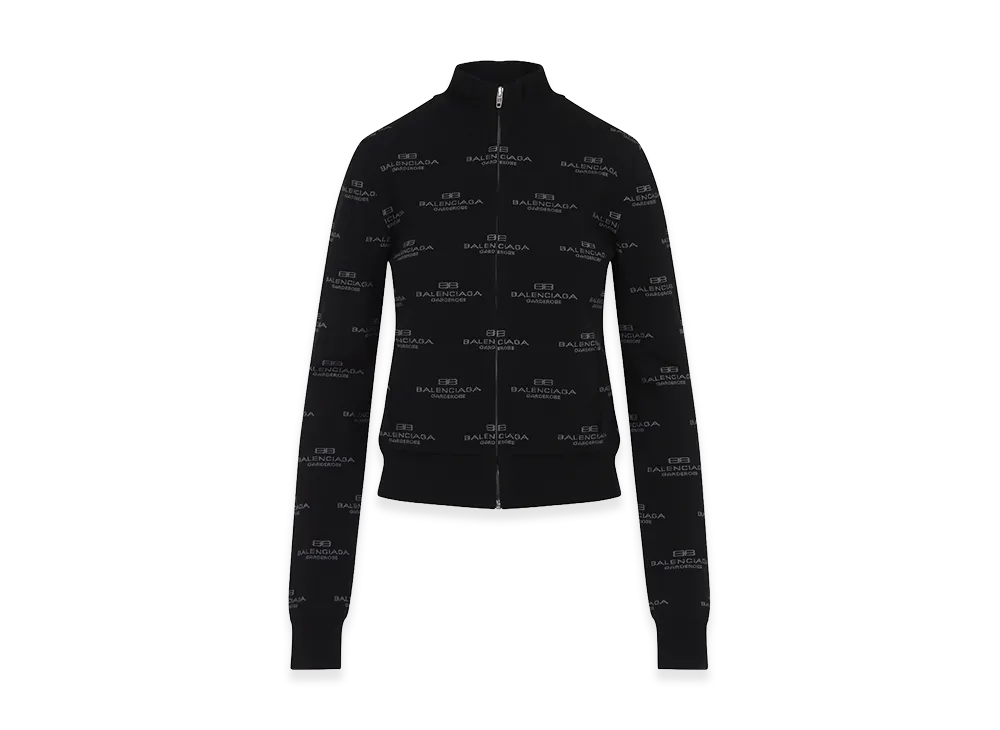 BALENCIAGA Women's All-Over Zip-Up Cardigan "Black"