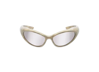 BALENCIAGA Sporty B Round AF Sunglasses "White"
