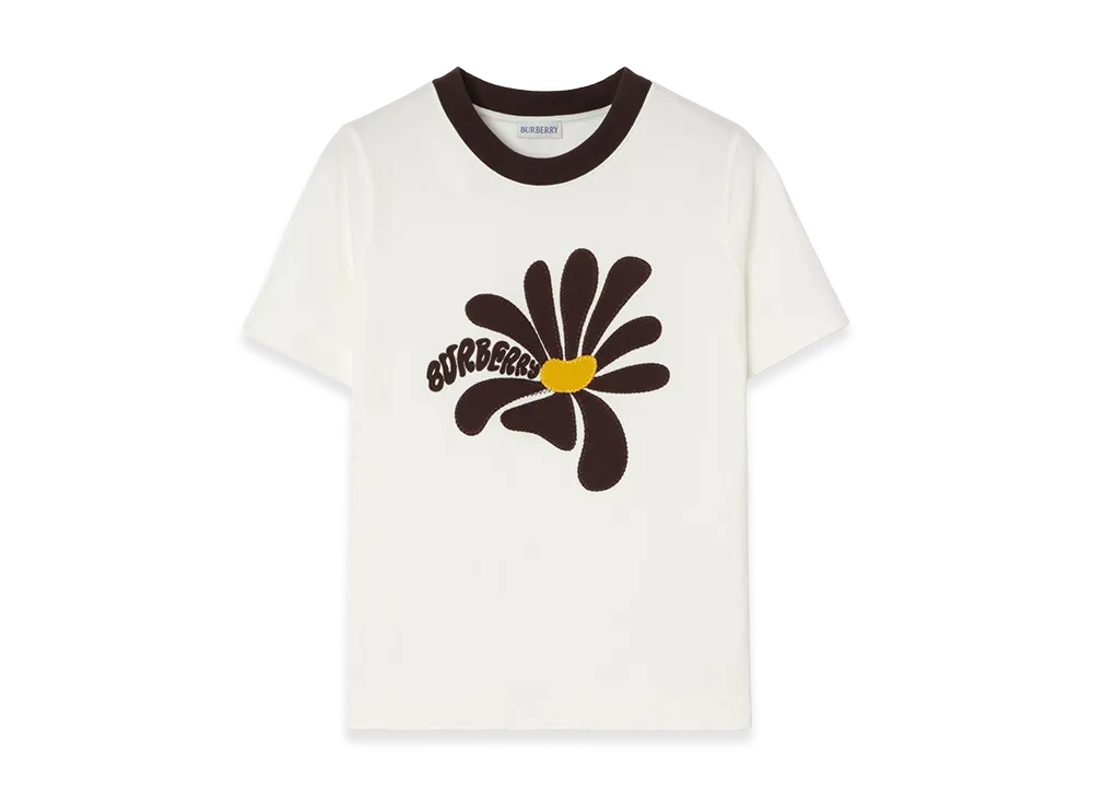 Burberry Women's Daisy Cotton Tee "Chalk White"