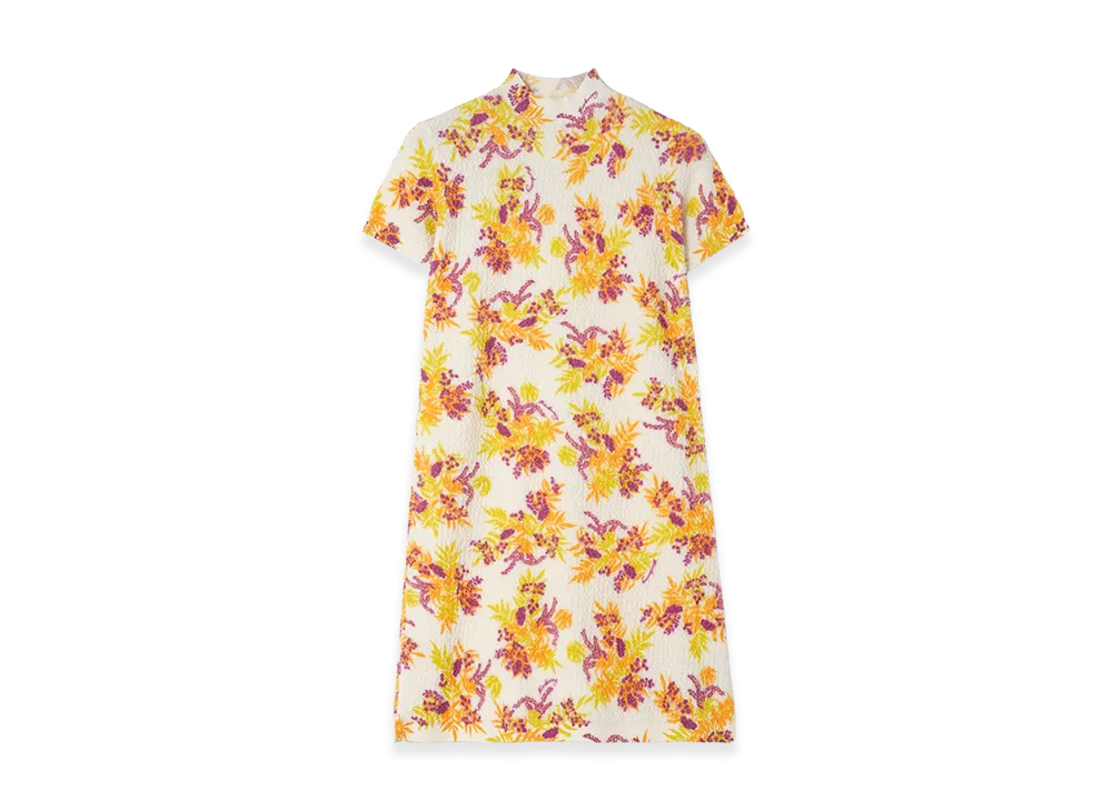 Burberry Women's Floral Cotton Blend Dress "Allium Purple"