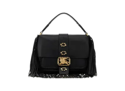 Burberry Women's Leather Small Rider Handbag "Black"