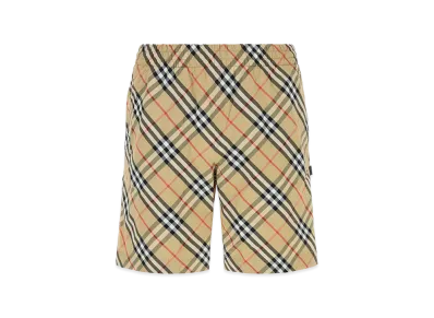 Burberry Embroidered Nylon Swimming Shorts "Checked"