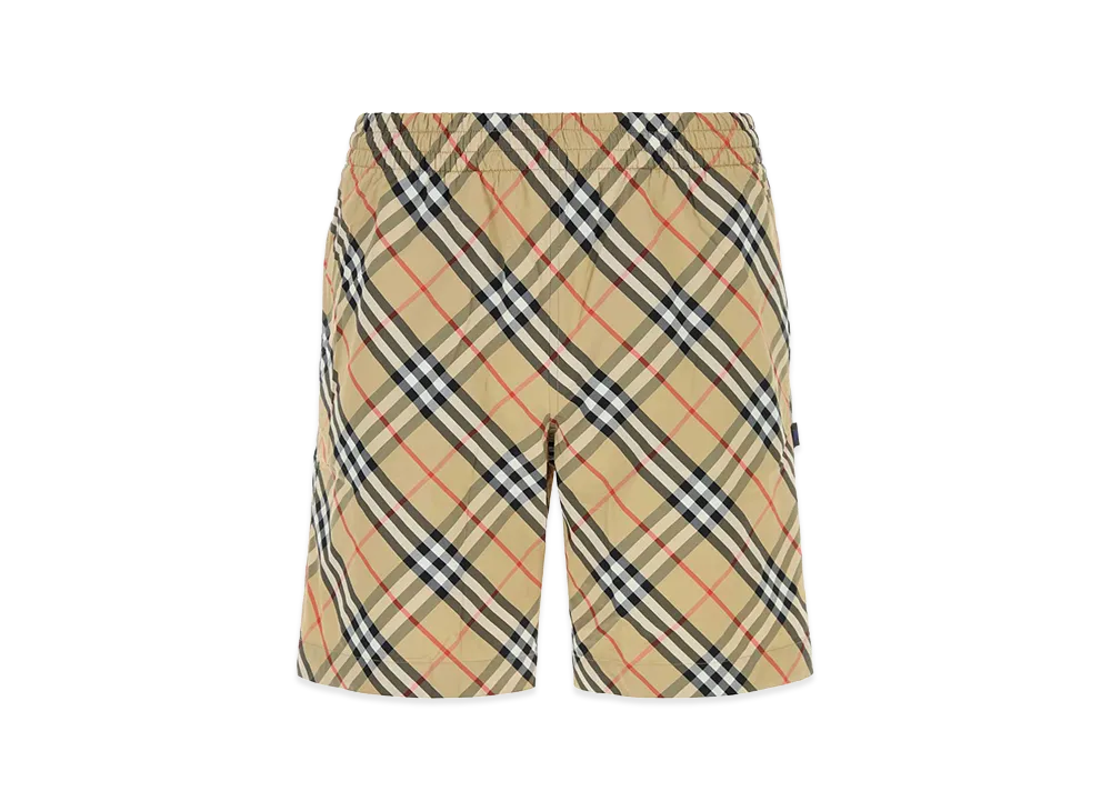 Burberry Embroidered Nylon Swimming Shorts "Checked"