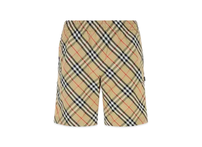Burberry Embroidered Nylon Swimming Shorts "Checked"