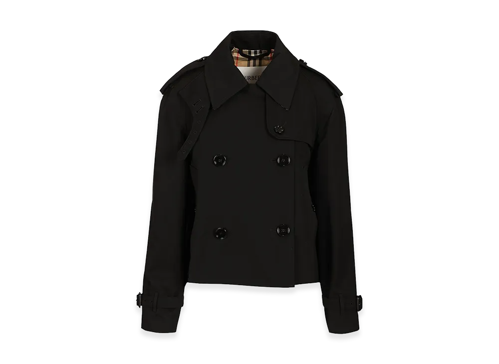 Burberry Women's Cotton Myfair Trench Coat "Black"