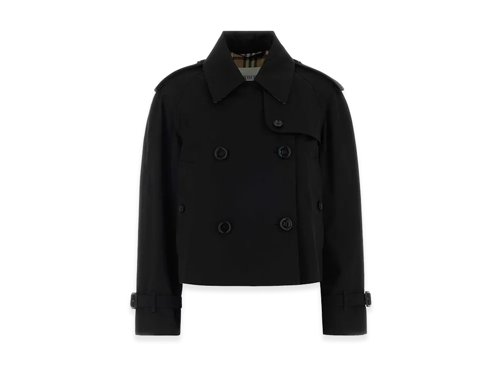 Burberry Women's Cotton Myfair Trench Coat "Black"