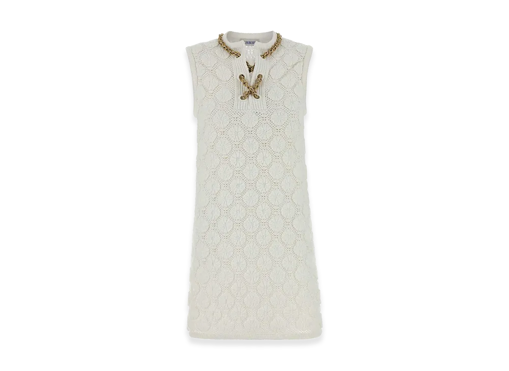 Burberry Women's Stretch Crochet Dress "White"