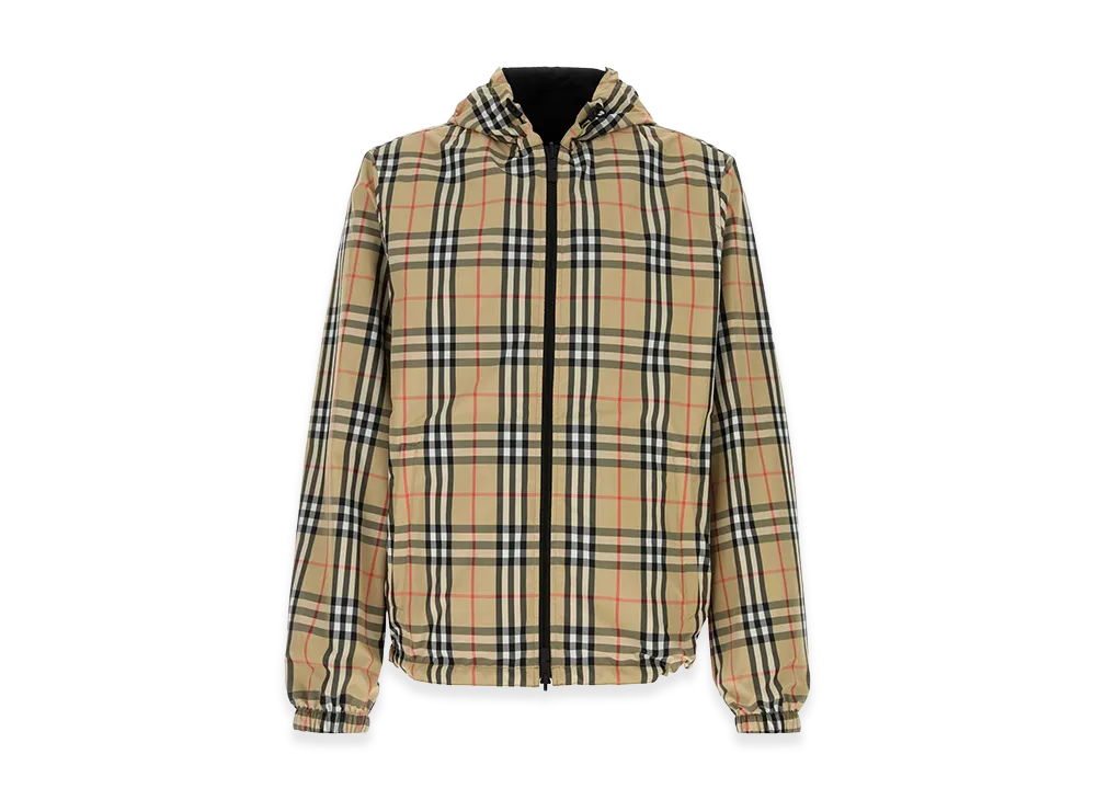 Burberry Printed Polyester Reversible Jacket "Checked"