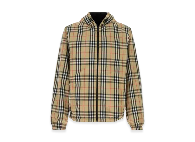 Burberry Printed Polyester Reversible Jacket "Checked"