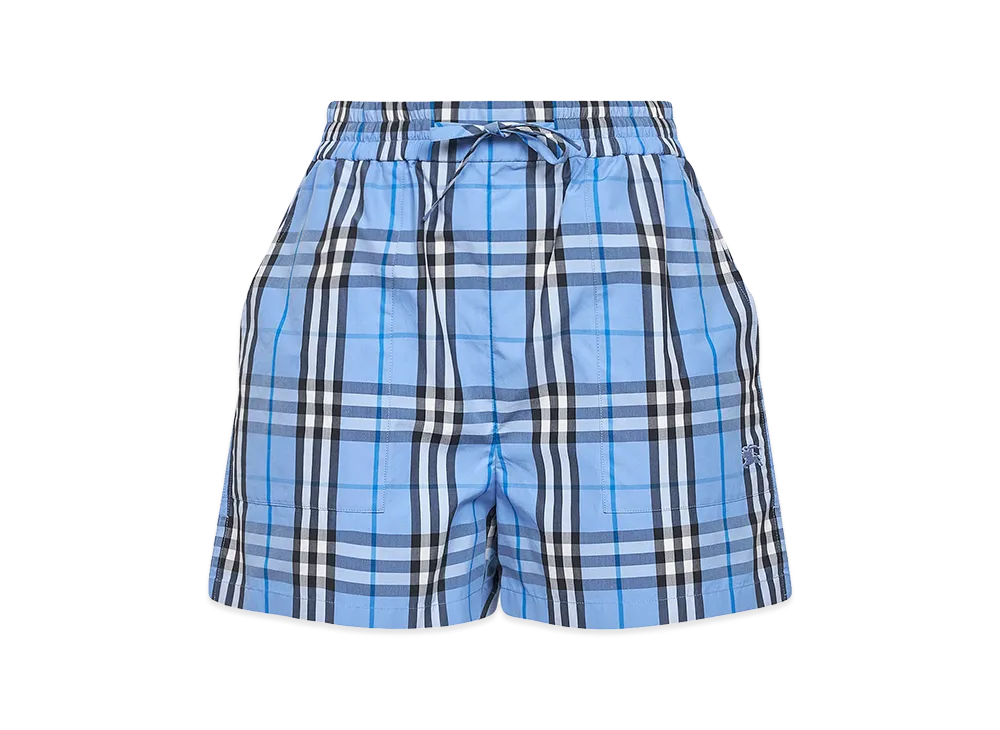 Burberry Women's Embroidered Poplin Shorts "Lightblue"