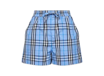 Burberry Women's Embroidered Poplin Shorts "Lightblue"