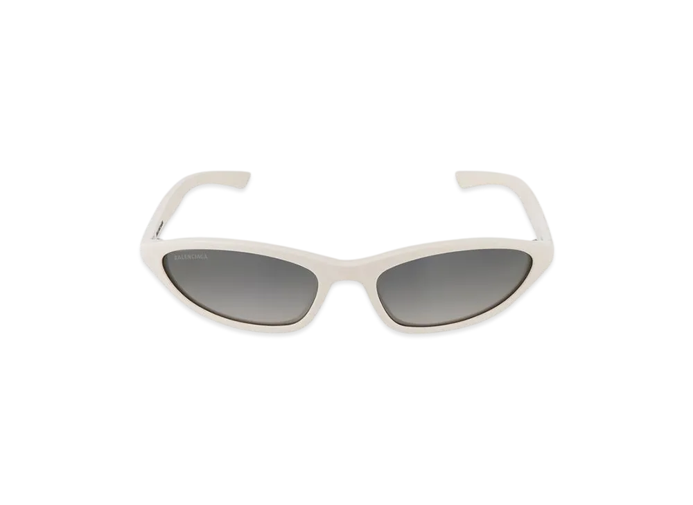 BALENCIAGA Neo Oval 2.0 Sunglasses "Off White"