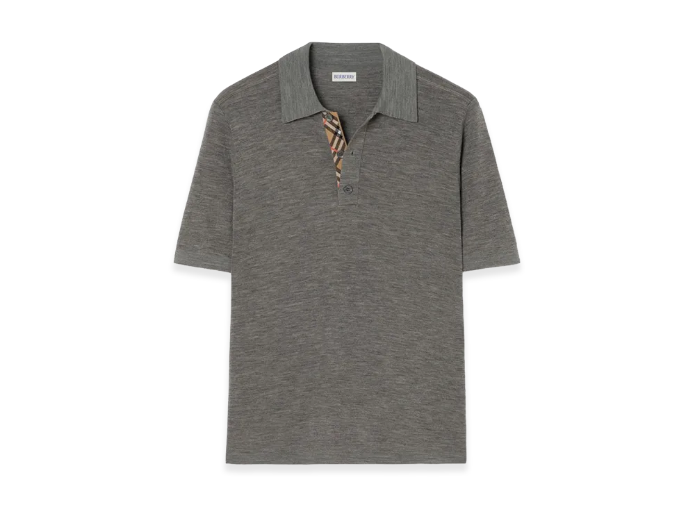 Burberry Wool Polo Shirt "Grey"