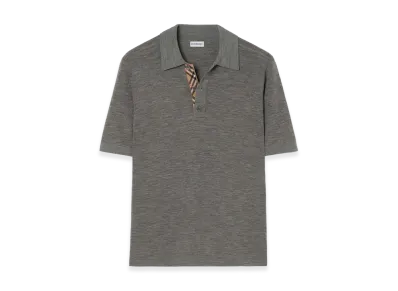 Burberry Wool Polo Shirt "Grey"