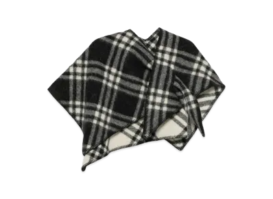 Burberry Embroidered Wool Scarf "Black"