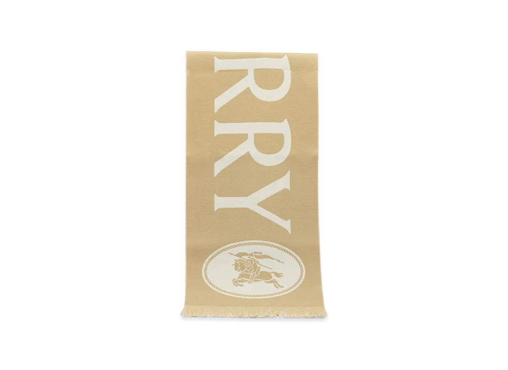 Burberry Women's Ekd Fringed Scarf "Beige"