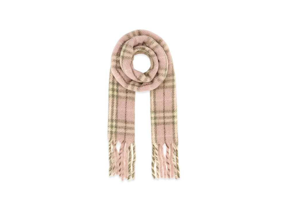 Burberry Embroidered Alpaca Blend Scarf "Pink"