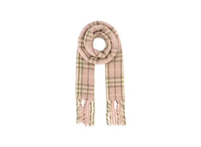 Burberry Embroidered Alpaca Blend Scarf "Pink"