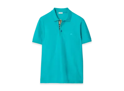 Burberry Cotton Polo Shirt "Atom Blue"