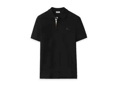 Burberry Cotton Polo Shirt "Black"