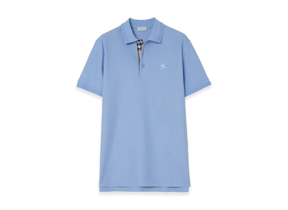 Burberry Cotton Polo Shirt "Cornflower Blue"