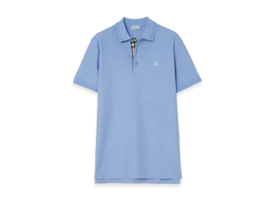 Burberry Cotton Polo Shirt "Cornflower Blue"