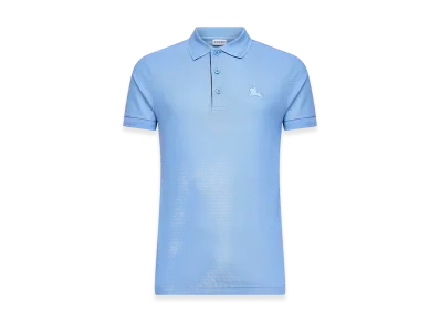 Burberry Cerulean Piquet Polo Shirt "Blue/Black"