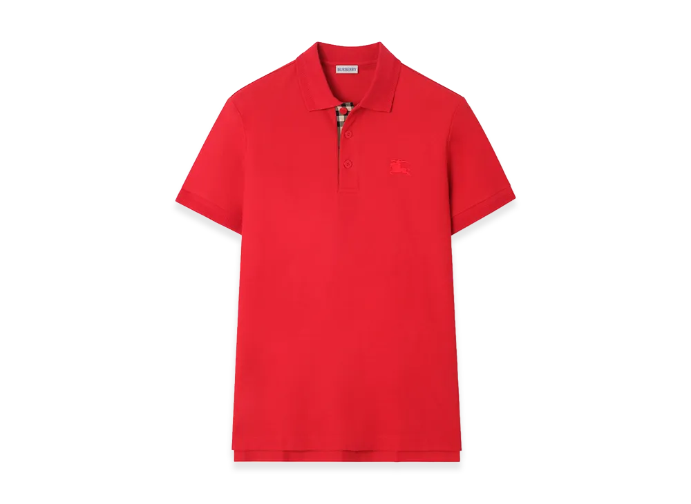 Burberry Cotton Polo Shirt "Currant Red"