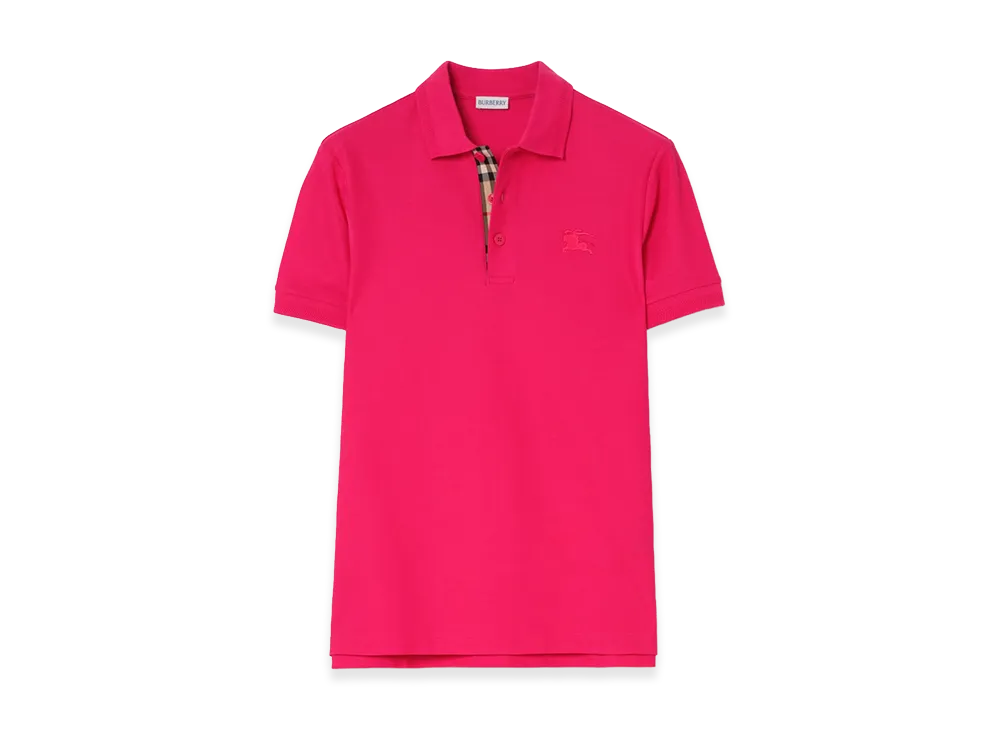 Burberry Cotton Polo Shirt "Jam Red"