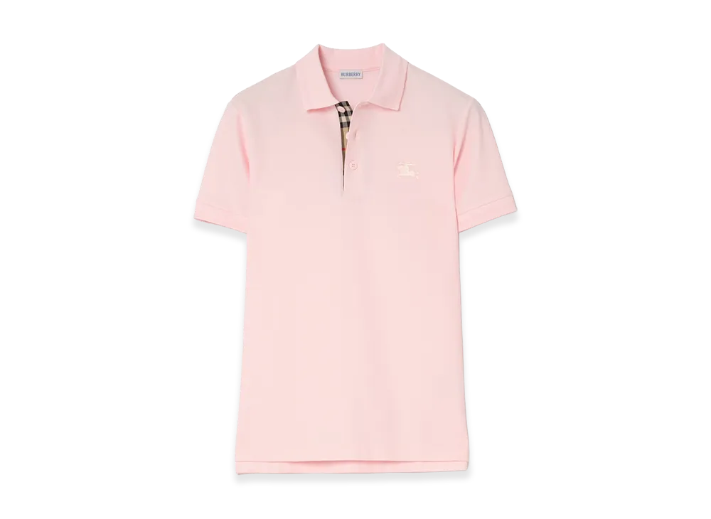 Burberry Cotton Polo Shirt "Mallow Pink"